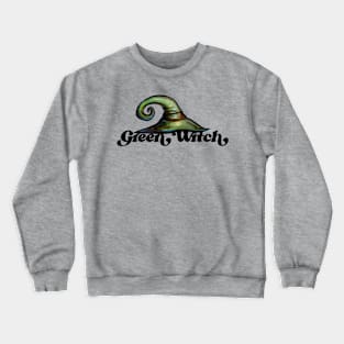 Green Witch Hat Crewneck Sweatshirt